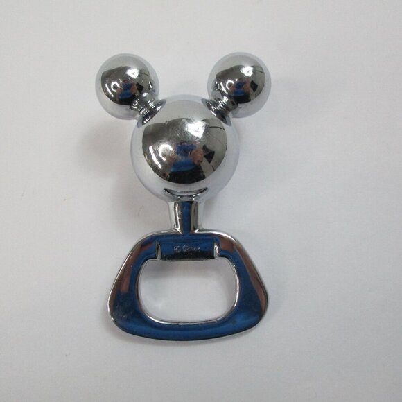 Mickey Mouse Iconic Ears Solid Stainless Steel Silver Wine Cork & Bottle Opener - Picture 4 of 4